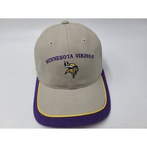 Vintage Minnesota Vikings Annco Strapback Adjustable Hat Cap Men Women NFL Beige
